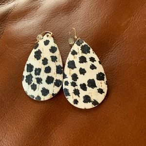 Nickle & Suede Earrings Teardrop- Small